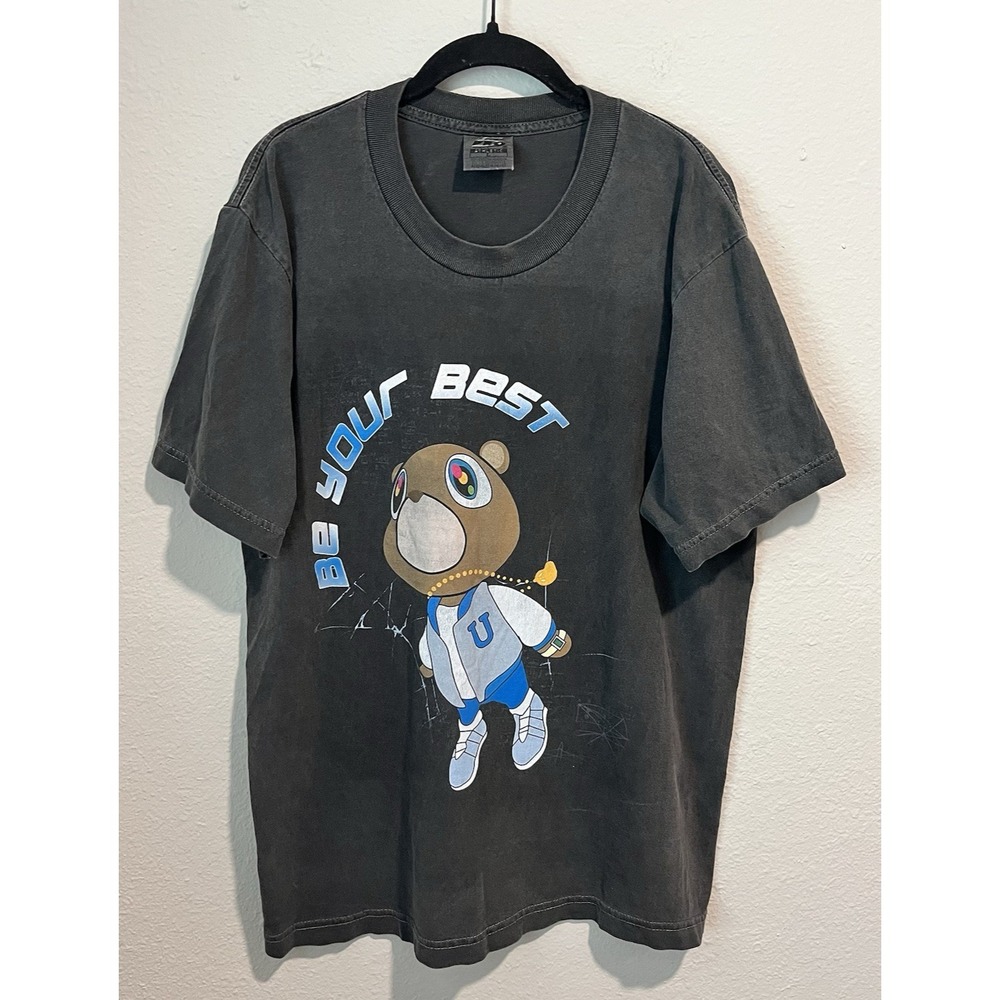 Pro Athletic T-Shirt Size Large Be Your Best Vintage Washed Tee Graduation Bear
